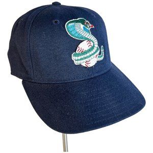 DeLong Kissimmee Cobras Baseball Hat Fitted 7 1/4‎ Cap Made USA Minor League FL